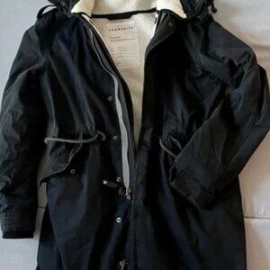 Aritzia Community Black Military Edition Fishtail Parka xs